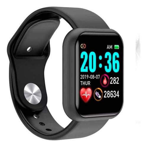 Reloj Inteligente Deportivo Y68 Smartwatch Bluetooth Caja Negro