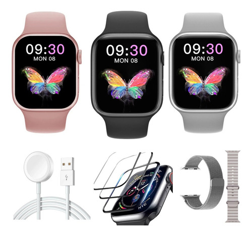 Relógio Smartwatch Inteligente Hw68 41mm Série 8 Com Caixa Preto