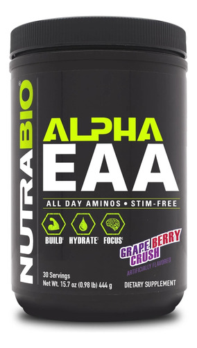 Nutrabio Alpha Eaa Amino Ácidos Esenciales+ Ashwagandha