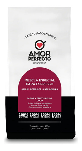 Cafe En Grano Amor Perfecto Mezcla Especial Espresso 350g