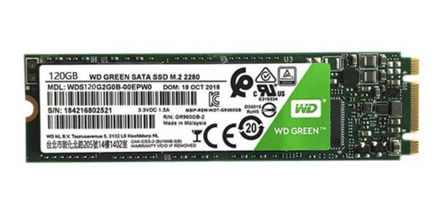 Disco sólido interno Western Digital WD Green WDS120G2G0B 120GB verde