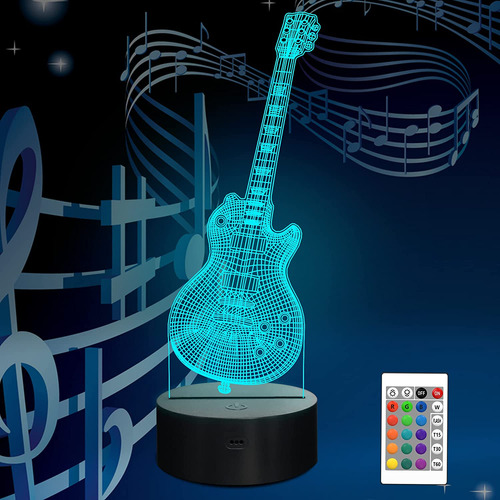 Lámpara De Guitarra De Regalo, Luz Nocturna 3d Para Guitarra