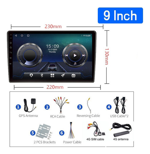 Multimidia 9 Pol Android Octa Core 8x 2gb Ram Ips Wifi Gps