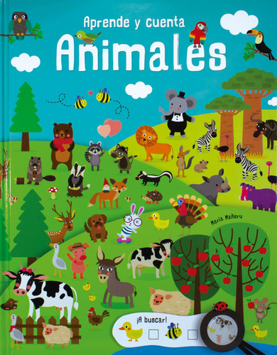 Aprende y Cuenta: Animales, de MANERU, MARIA. Editorial Silver Dolphin (en español), tapa dura en español, 2021