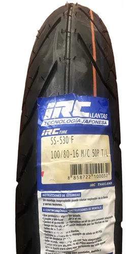 Llanta 100 80 16 Irc Ss530