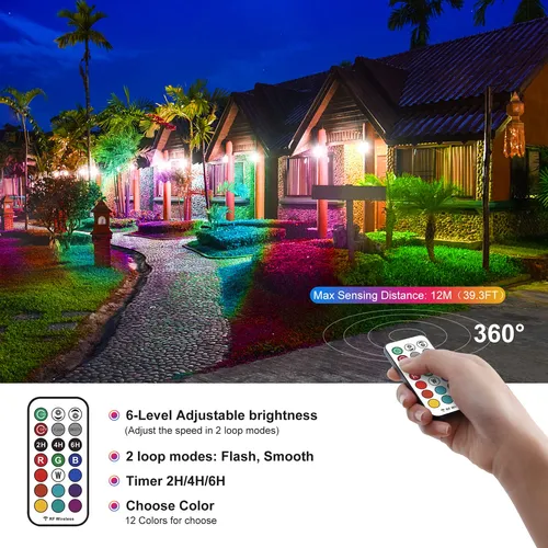 Meikee Luces De Inundacin Rgb De 25 W (paquete De 2)
