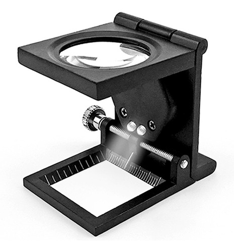 Lupa Cuenta Hilos Luz Led Con Tornillo Micrometrico Gadnic