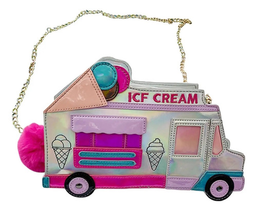 Bolso Forma De Camión De Helados Ice Truck Crossbody Kawaii 