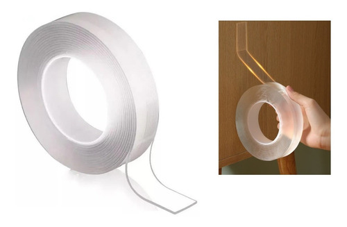 Cinta Doble Faz Magica 1m Nanotech Transparente Multiuso