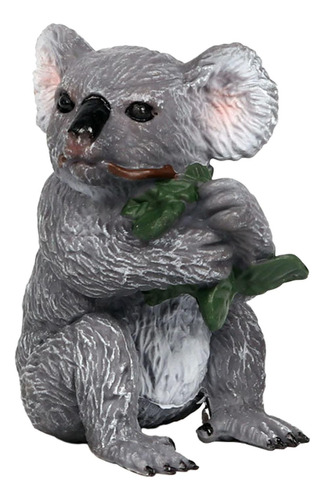 Figuritas De Koala, Juguete En Miniatura, Abrazando Hojas
