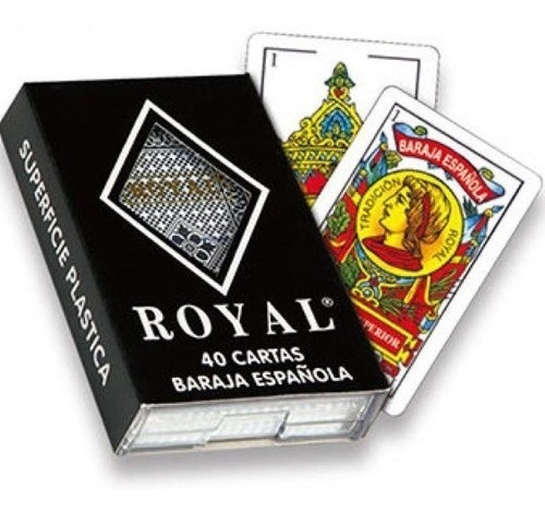 Juego Cartas Naipe Español Y Poker Royal 100% Plasticas Mesa