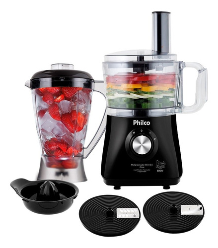 Multiprocessador Philco Aio Citrus 5 Em 1, 2 Velocidades + P