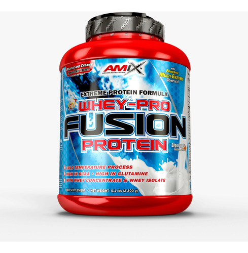 Proteína Whey-pro Fusion 2.300kg 65 Sv Moca Choco. Cf - Amix