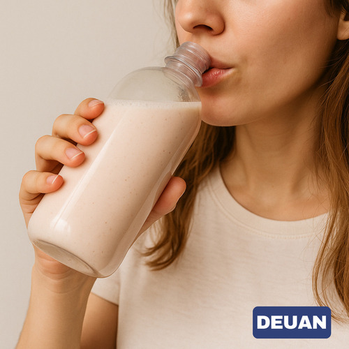 Envase Deuan Pet 500 Cc Botellita Con Tapa Pack 25 De Unidades Transparencia Cristalina Resistente A Golpes Y Caídas Cuello De 28 Mm Cierre Hermético Superficie Ideal Para Etiquetas