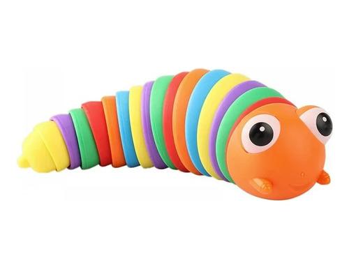 Brinquedo Lagarta Lesma Articulada Elástica Sensorial De Mão