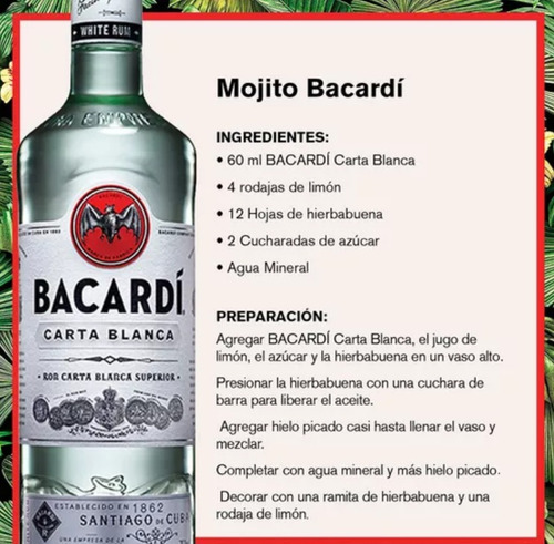 Pack X3 Unidades Ron Carta Blanca 980ml C/u Bacardí