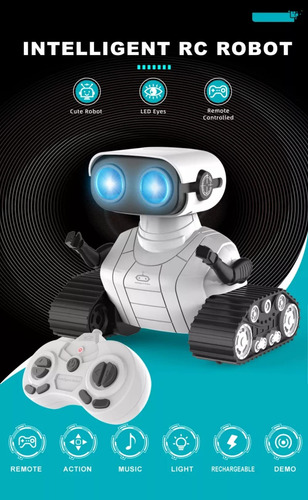 Robot Recargable Con Control Remoto Música Y Movimientos De