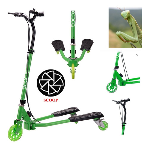 Scooter Tijera Fliker 3 Ruedas Con Luces + Kit Proteccion