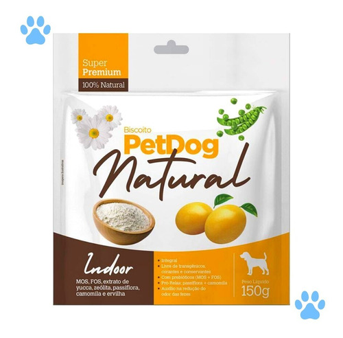 Petisco Caes Biscoito Canino Alimento Natural Petdog 150g Tipo Indoor