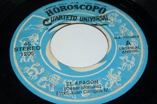 Jch- Cuarteto Universal El Apagon Cumbia Peru 45 Rpm