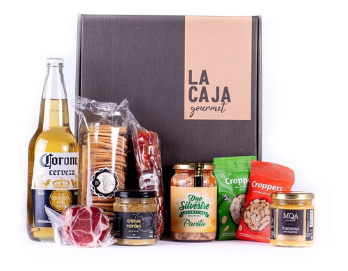 Box De Regalo Picada Gourmet Con Cerveza Corona Caja Ibiza
