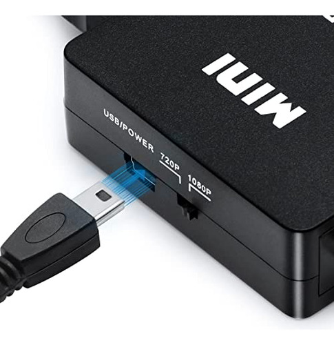 Convertidor De Rca A Hdmi, Adaptador De Rca A Hdmi Para Wii/