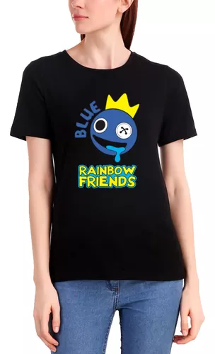 Camiseta Infantil Azul Babão Blues Rainbow Friends Roblox