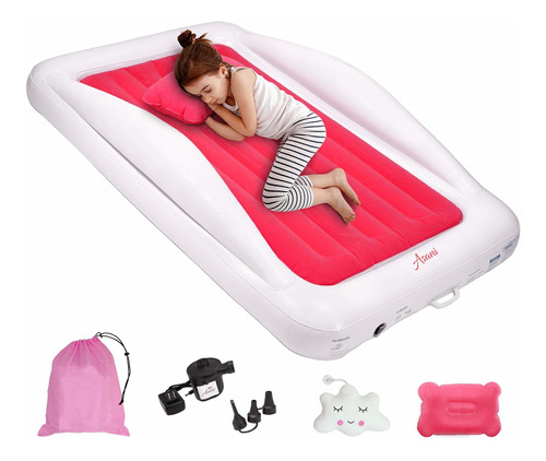 Inflatable Toddler Travel Bed With Electric Pump, Leakproof 