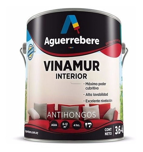 Imagen 1 de 1 de Pintura Interior Antihongos 4 L Vinamur Aguerrebere