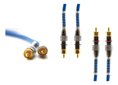 Cabo Rca 5 Metros Dupla Blindagem Cobre 5m Blindado 5mm