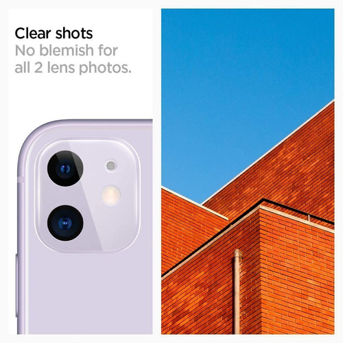 Vidrio Templado Spigen Full Camara Trasera iPhone 11 Pack X2