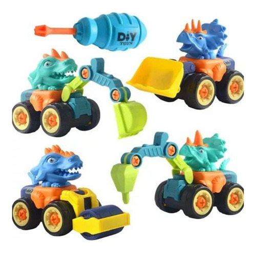 Set 4 Dinosaurios Armables Juguete Para Niños