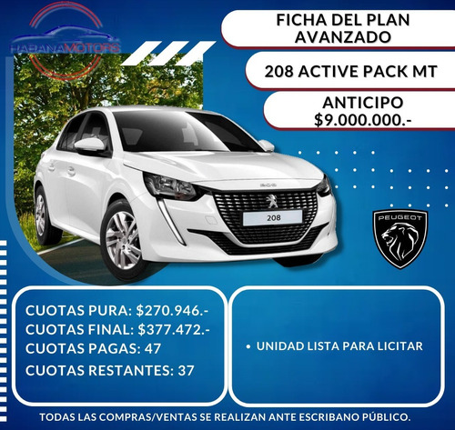 208 Active  Pack Mt Avanzado $9.000.000.