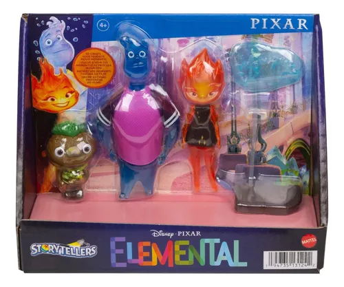 Figura De Acción Disney Pixar Elemental, Paquete De 3, Wade