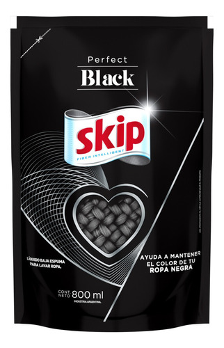 Jabón líquido Skip Perfect Black repuesto 800 ml