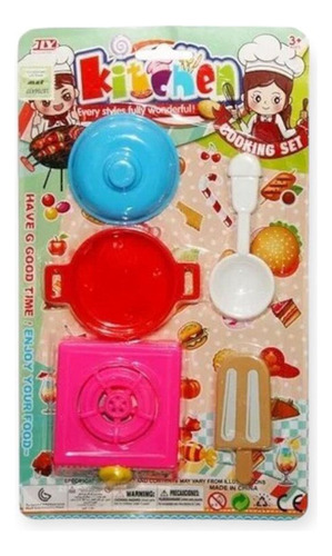 Juego De Set De Cocinita 5 Utencillos Con Helado