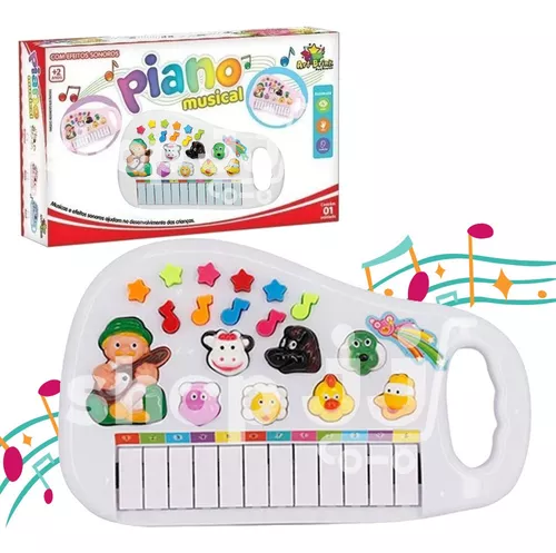 Piano Infantil Musical Para Crianças E Bebês Sons De Animais