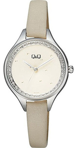 Reloj Q&q Mujer Qb73j300y Correa Color de la correa Beige Color del fondo Beige qb73j300y