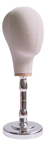 Soporte Para Cabeza De Peluca, Modelo De Base Beige W Argent