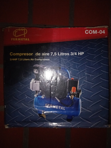  Compresor De Aire 7,5 Lts 3/4 Hp Fermetal. Accesorios
