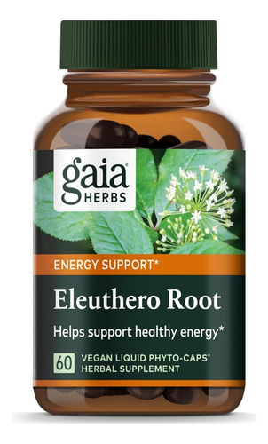 Raíz De Eleutero Gaia Herbs 60 Fitocápsulas