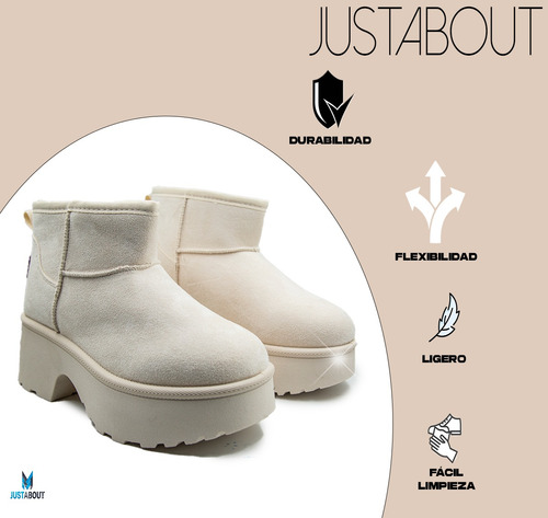 Botas Botin Termico Invierno Forradas Mujer Colores Uga