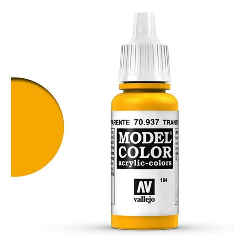 Vallejo Model Color Amarillo Transparente 70937 Mate Al Agua