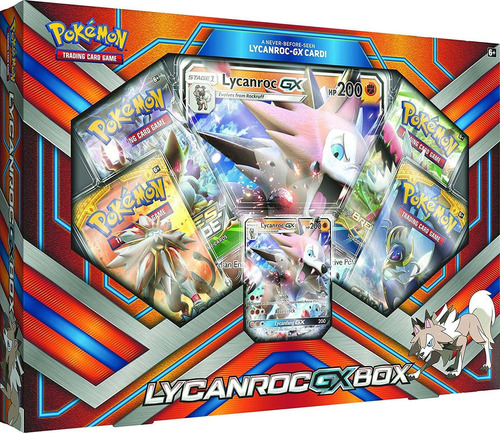 Pokemon Tcg: Caja Lycanroc Gx 2017 Con 1 Tarjeta Lycanroc Gx