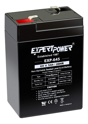 6 Volt 4 5 Amp Batería Recargable Exp645