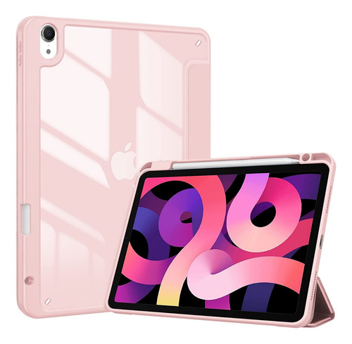 Funda Para iPad Air 10.9 5a 4a Gen Ranura Pencil Traslúcido