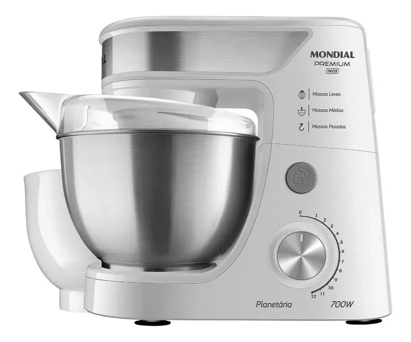 Batedeira Planetária Premium Inox Bp-02p-w-ti 700w Mondial Cor BRANCO/INOX Frequência 60