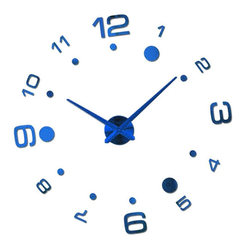 Reloj De Pared Con Pilas Azul