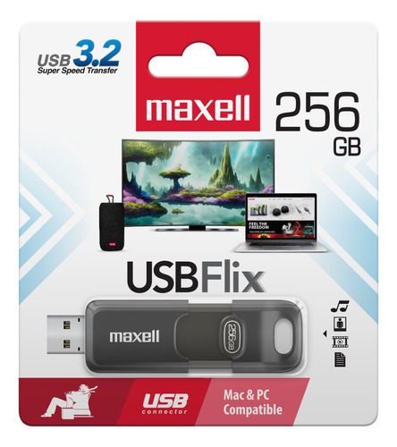 Pendrive 256gb Flix Usb 3.0 Maxell