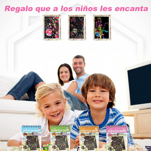 Scratch Art,paquete De 32 Cuadernos De Arte Para Rascar,